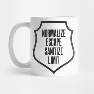 Secure Coding Normalize Escape Sanitize Limit Shield Mug